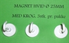 Magnet med krog 25mm, 3 stk. pr. pakke, bæreevne 4kg